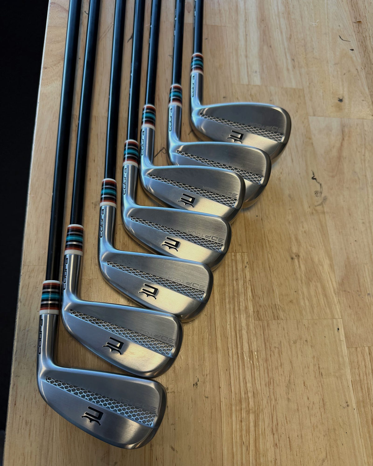 Finished iron set with new shafts on the workbench